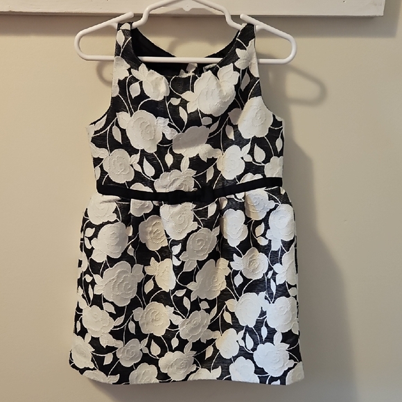 Janie and Jack Other - Janie and Jack Girls 3T Black & White Floral Jacquard Formal Dress - EUC